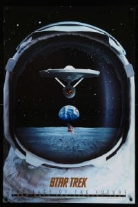 1r313 STAR TREK: THE FACE OF THE FUTURE 27x40 commercial poster '92 Enterprise in astronaut helmet!