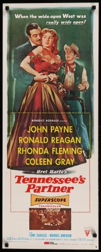 1r320 TENNESSEE'S PARTNER 14x36 commercial poster '81 Ronald Reagan & John Payne, Rhonda Fleming!