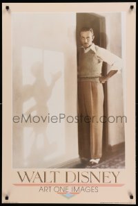 1r326 WALT DISNEY 24x36 commercial poster '86 incredible portrait with Mickey Mouse shadow!