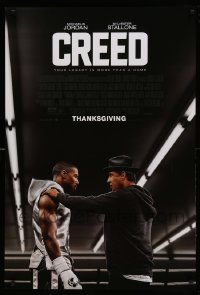 1r570 CREED advance DS 1sh '15 image of Sylvester Stallone as Rocky Balboa with Michael Jordan!