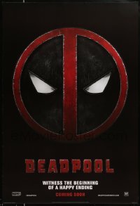 1r580 DEADPOOL style A int'l teaser DS 1sh '16 Reynolds, Marvel, the beginning of a happy ending!