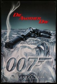 1r588 DIE ANOTHER DAY teaser DS 1sh '02 Pierce Brosnan as James Bond, cool image of gun melting ice