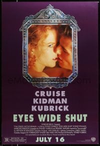 1r604 EYES WIDE SHUT advance DS 1sh '99 Kubrick, Tom Cruise & Nicole Kidman reflected in mirror!