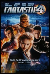 1r177 FANTASTIC FOUR 27x40 video poster '05 Jessica Alba, Michael Chiklis, Marvel super heroes!