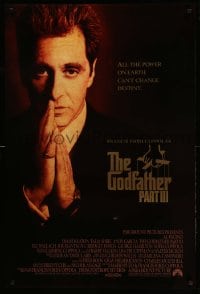 1r630 GODFATHER PART III int'l 1sh '90 best image of Al Pacino, directed by Francis Ford Coppola!