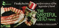 1r183 GRATEFUL DEAD MOVIE 11x24 video poster '77 Jerry Garcia, cool image of skeleton!