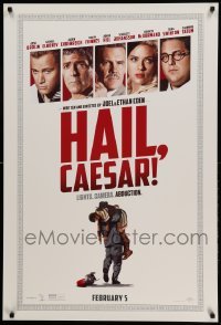 1r641 HAIL, CAESAR teaser DS 1sh '16 Joel Coen & Ethan Coen, Brolin, Clooney, white background!