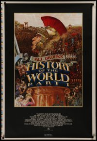 1r653 HISTORY OF THE WORLD PART I printer's test 1sh '81 art of gladiator Mel Brooks by John Alvin!