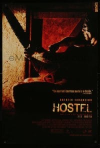 1r657 HOSTEL advance 1sh '05 Jay Hernandez, creepy image from Eli Roth gore-fest!