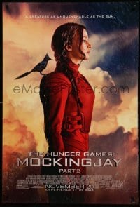 1r665 HUNGER GAMES: MOCKINGJAY - PART 2 advance DS 1sh '15 Jennifer Lawrence in front of clouds!