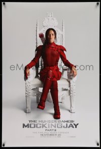 1r668 HUNGER GAMES: MOCKINGJAY - PART 2 teaser DS 1sh '15 image of Jennifer Lawrence in red outfit!