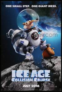1r671 ICE AGE: COLLISION COURSE style A advance DS 1sh '16 Pegg, one small step. one giant mess!