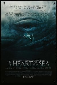 1r674 IN THE HEART OF THE SEA advance DS 1sh '15 Ron Howard, Chris Hemsworth, huge whale eye!