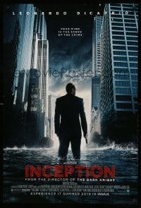 1r677 INCEPTION IMAX advance DS 1sh '10 Christopher Nolan, Leonardo DiCaprio standing in water!