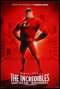 1r678 INCREDIBLES advance DS 1sh '04 Disney/Pixar sci-fi superhero family, Mr. Incredible!