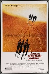 1r686 INVASION OF THE BODY SNATCHERS advance 1sh '78 Kaufman classic remake of sci-fi thriller!