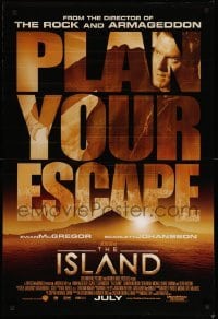 1r690 ISLAND advance DS 1sh '05 tagline image with Ewan McGregor on the run, he's been chosen!