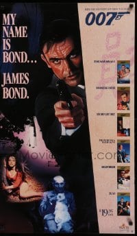 1r186 JAMES BOND 007 COLLECTION 22x36 video poster '88 Sean Connery, cool art and images!