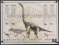 1r188 JURASSIC PARK 18x24 video poster '93 Steven Spielberg, Attenborough re-creates dinosaurs!