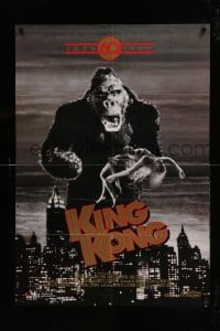 1r189 KING KONG 27x39 video poster R93 giant ape carrying a blonde on Empire State Building!