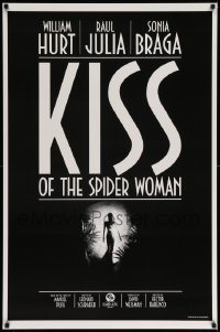 1r713 KISS OF THE SPIDER WOMAN teaser 1sh '85 cool artwork of sexy Sonia Braga in spiderweb dress!