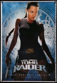 1r722 LARA CROFT TOMB RAIDER printer's test teaser 1sh '01 Angelina Jolie, adventure video game!