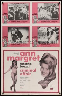 1r003 CRIMINAL AFFAIR LC poster '71 Sette uomini e un cervello, Ann-Margret, Rossano Brazzi!