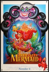 1r732 LITTLE MERMAID advance DS 1sh R1997 great images of Ariel & cast, Disney cartoon!
