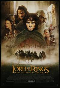 1r741 LORD OF THE RINGS: THE FELLOWSHIP OF THE RING advance 1sh '01 Tolkien, montage of top cast!
