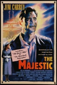 1r753 MAJESTIC int'l 1sh '01 great art of Jim Carrey, directed by Frank Darabont!