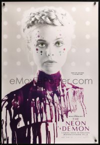 1r788 NEON DEMON teaser DS 1sh '16 Elle Fanning covered in paint, Nicolas Winding Refn!