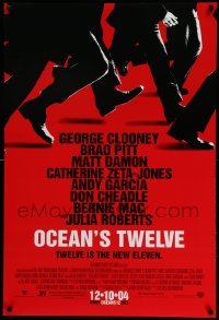 1r793 OCEAN'S TWELVE advance DS 1sh '05 Brad Pitt, George Clooney, Matt Damon, Julia Roberts