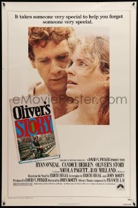 1r796 OLIVER'S STORY 1sh '78 Ryan O'Neal & Candice Bergen, Ray Milland!