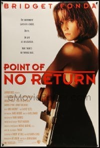 1r821 POINT OF NO RETURN DS 1sh '93 super sexy Bridget Fonda with big gun!