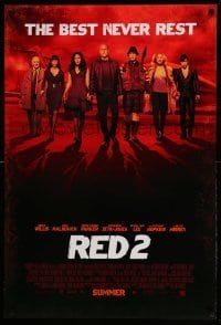 1r838 RED 2 advance DS 1sh '13 Willis, John Malkovich, Mary-Louise Parker, Catherine-Zeta Jones!