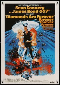 1r118 DIAMONDS ARE FOREVER 26x37 REPRO poster80s Robert McGinnis Sean Connery as James Bond 007 art!