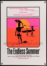 1r119 ENDLESS SUMMER 29x40 REPRO poster '90s surfing classic, John Van Hamersveld art of surfers!