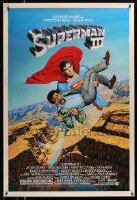 1r126 SUPERMAN III 27x40 commercial poster '06 art of Reeve flying with Richard Pryor by L. Salk!