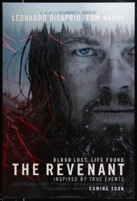 1r851 REVENANT style B revised int'l teaser DS 1sh '16 image of severely injured Leonardo DiCaprio!