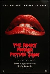 1r212 ROCKY HORROR PICTURE SHOW 26x38 video poster R90 lips, the an-tici----pation is over!