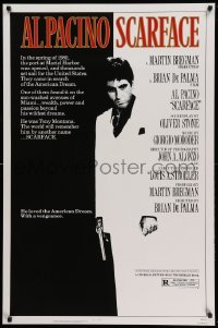 1r870 SCARFACE 1sh '83 Al Pacino as Tony Montana, Michelle Pfeiffer, Brian De Palma, Oliver Stone!
