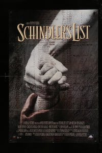 1r214 SCHINDLER'S LIST 27x40 video poster '93 Steven Spielberg, Liam Neeson, Ralph Fiennes