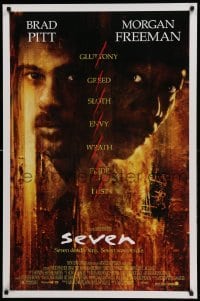 1r873 SEVEN 1sh '95 David Fincher, Morgan Freeman, Brad Pitt, deadly sins!