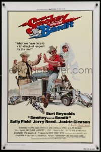 1r895 SMOKEY & THE BANDIT 1sh '77 art of Burt Reynolds, Sally Field & Jackie Gleason by Solie!