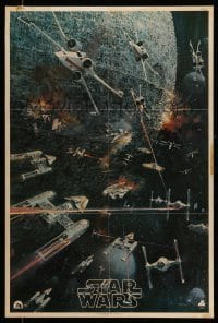 1r111 STAR WARS 22x33 music poster '77 George Lucas classic sci-fi epic, John Berkey artwork!