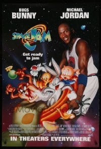 1r903 SPACE JAM int'l 1sh '96 Michael Jordan & Bugs Bunny with cast in outer space!