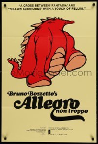 1r333 ALLEGRO NON TROPPO 23x34 special '76 Bruno Bozzetto musical, great dragon artwork!