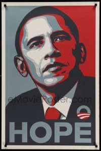 1r001 BARACK OBAMA 25x36 political campaign '08 official Hope campaign poster, Shepard Fairey art!