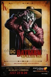 1r134 BATMAN: THE KILLING JOKE #997/1000 video/theatrical mini poster '16 Joker with camera!