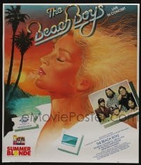 1r091 BEACH BOYS 18x21 music poster '83 cool art of sexy blonde woman!